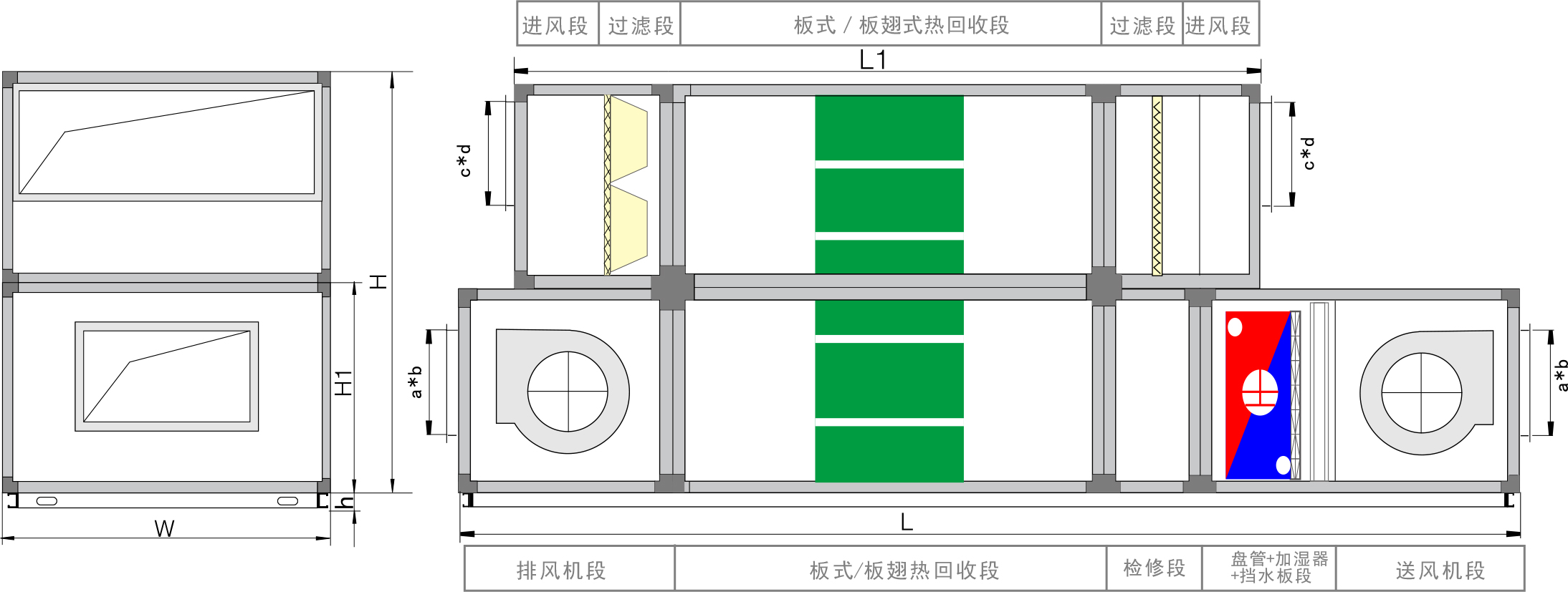 高密板翅/板式组合形式五